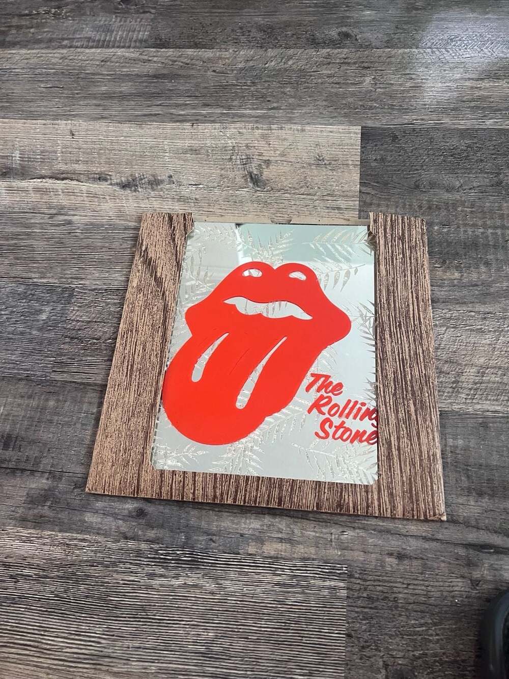 Rolling Stones Vintage Carnival Mirror Tongue Logo 12x12